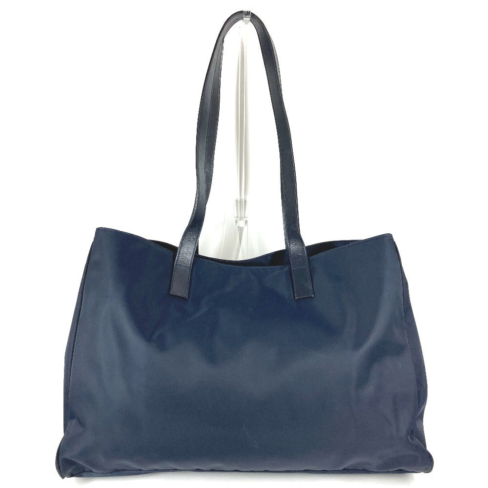 FENDI Vintage FF Logo Extra Large Bag Tote Bag Shoulder Bag Nylon Unisex Navy