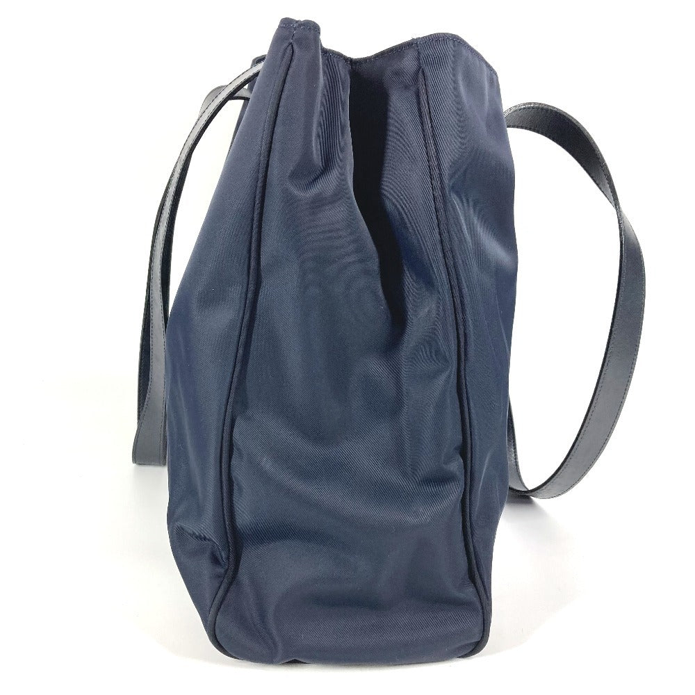 FENDI Vintage FF Logo Extra Large Bag Tote Bag Shoulder Bag Nylon Unisex Navy