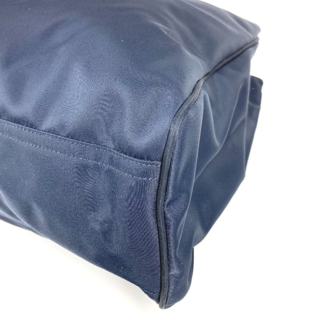 FENDI Vintage FF Logo Extra Large Bag Tote Bag Shoulder Bag Nylon Unisex Navy