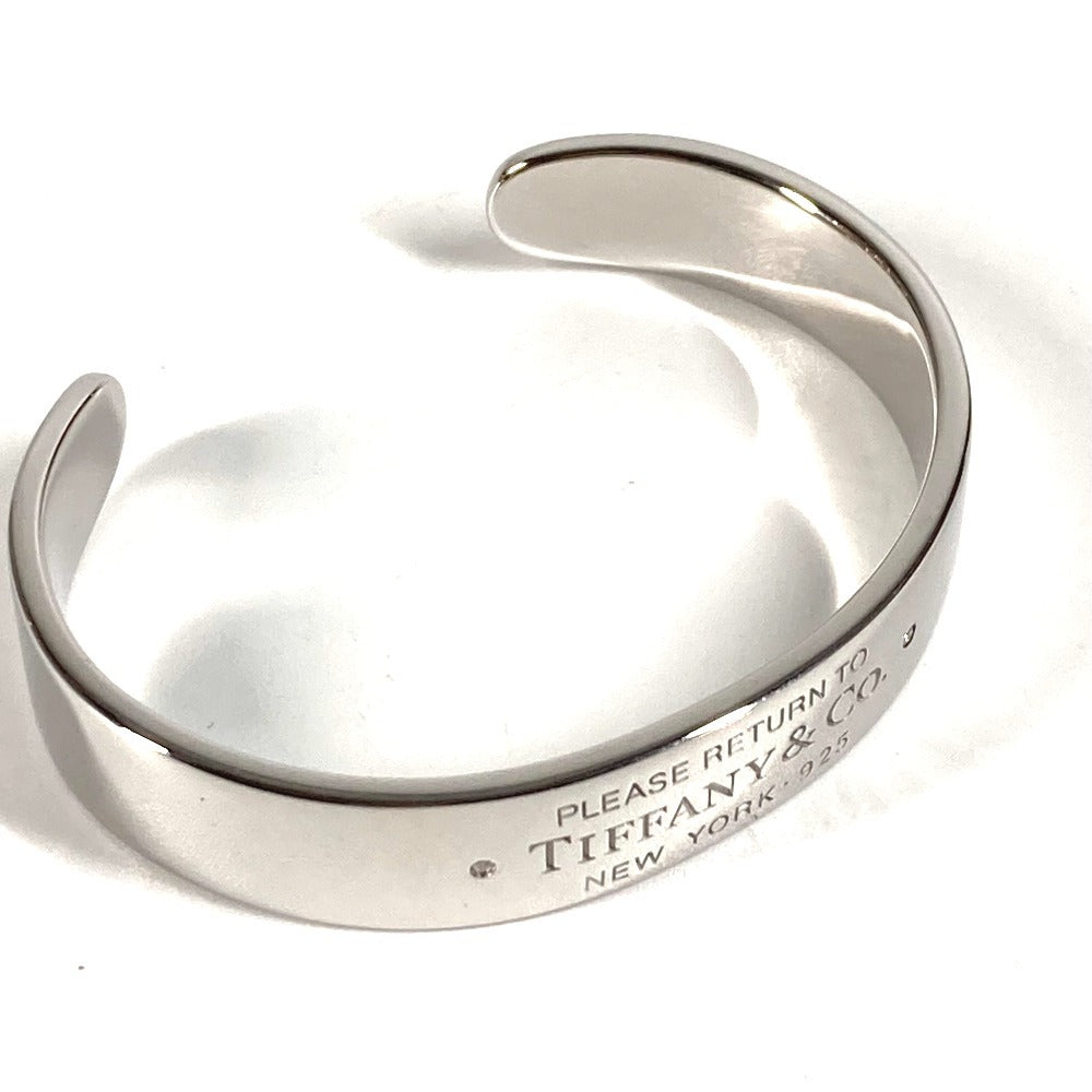 TIFFANY&Co. Diamond Diamond Return to Tiffany Narrow Cuff Bangle Accessory Bracelet Bangle AG925 Women's Silver