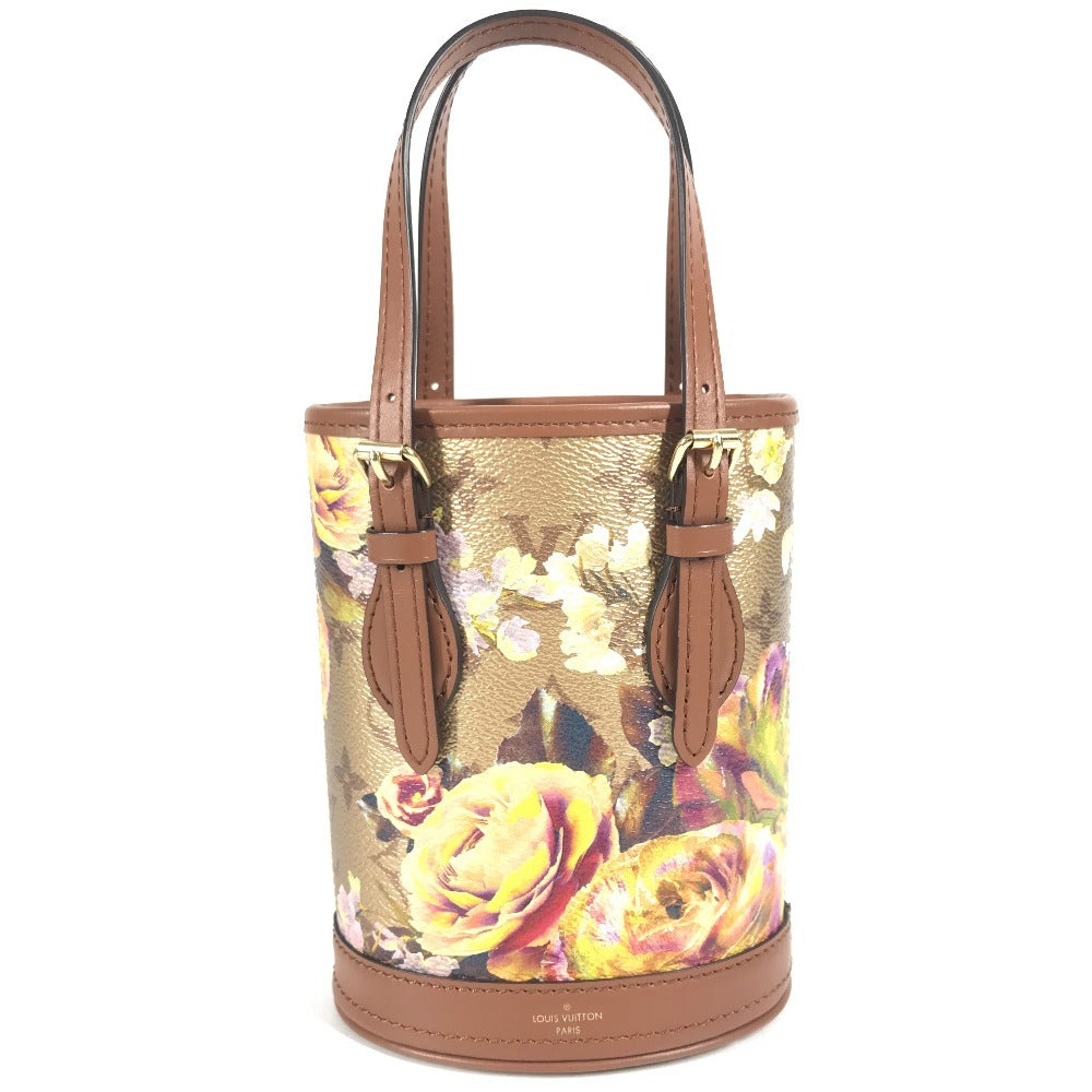LOUIS VUITTON M81724 LV Garden Nano bucket Bags Crossbody 2WAY Bags Hand Bags Shoulder Bag Leather Gold/Brown Used