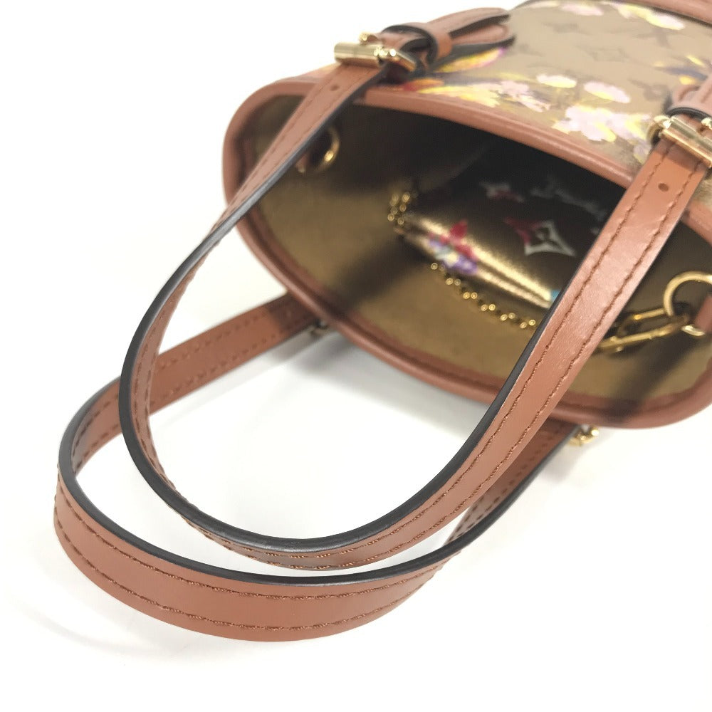 LOUIS VUITTON M81724 LV Garden Nano bucket Bags Crossbody 2WAY Bags Hand Bags Shoulder Bag Leather Gold/Brown Used
