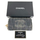 CHANEL A31900 スパークリングデニム CC ココマーク ロゴ ロングウォレット ラウンドファスナー 長財布 デニム レディース ブルー