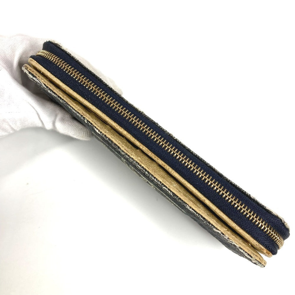 CHANEL A31900 スパークリングデニム CC ココマーク ロゴ ロングウォレット ラウンドファスナー 長財布 デニム レディース ブルー