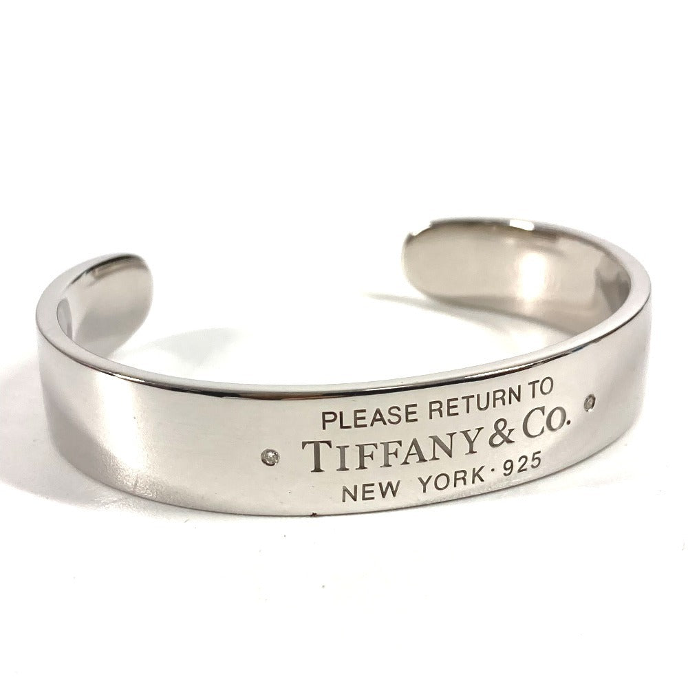 TIFFANY&Co. Diamond Diamond Return to Tiffany Narrow Cuff Bangle Accessory Bracelet Bangle AG925 Women's Silver