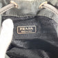 PRADA Triangle Logo Triangle Logo Plate Bag Mini Bag Pouch Drawstring Handbag Leather/Nylon Unisex Gray