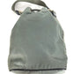 PRADA Triangle Logo Triangle Logo Plate Bag Mini Bag Pouch Drawstring Handbag Leather/Nylon Unisex Gray