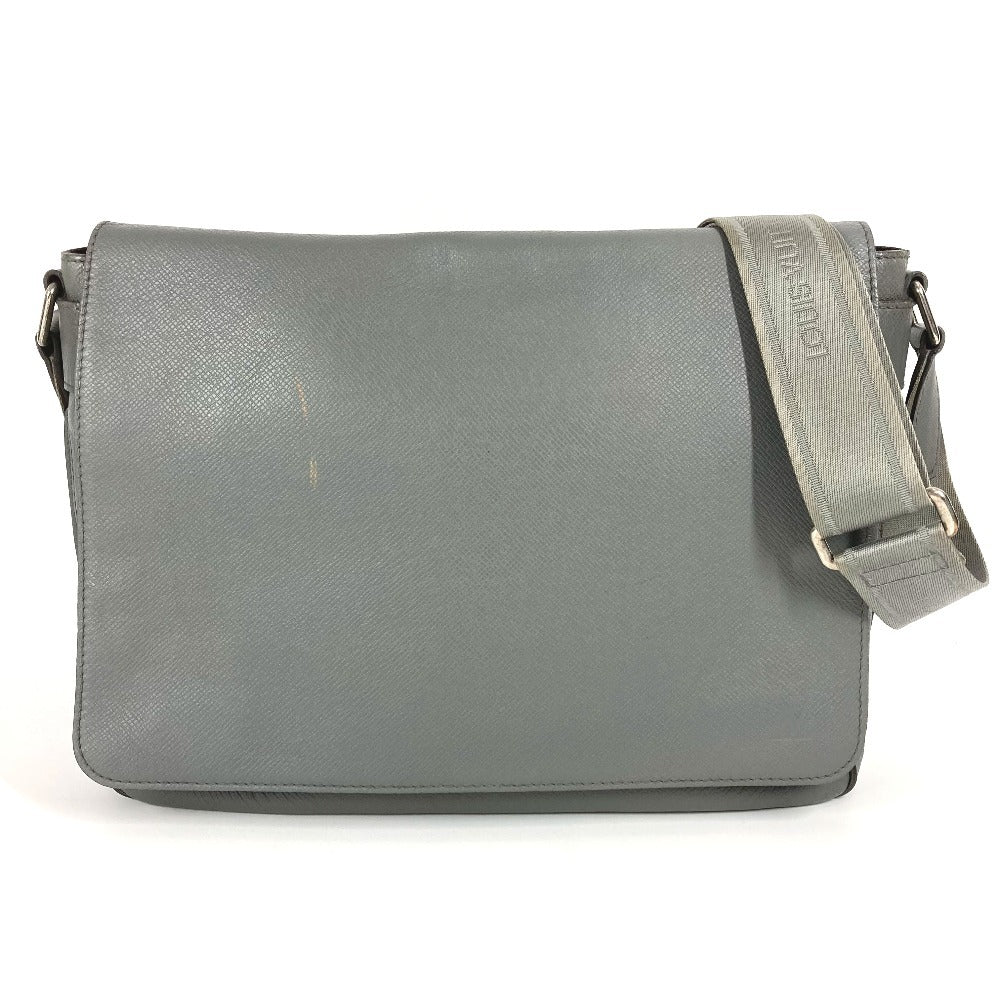 LOUIS VUITTON M32623 Taiga Roman MM Roman MM Bag Crossbody Flap Messenger Bag Shoulder Bag Taiga Leather Unisex Glacier Gray
