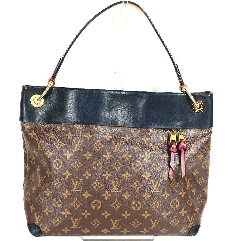 Louis vuitton m43154 monogram tuileries hobo beg bahu tote beg bahu beg monogram kanvas wanita noir coklat
