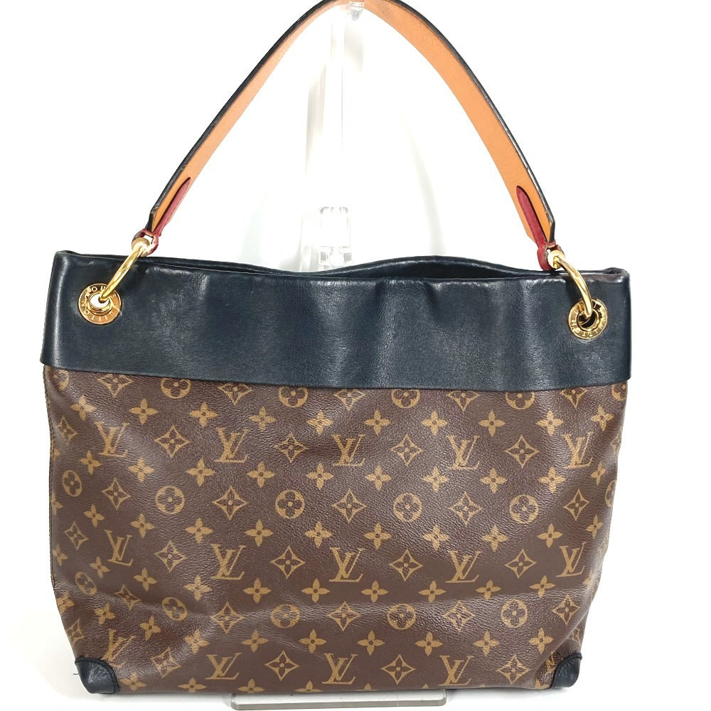 Louis vuitton m43154 monogram tuileries hobo beg bahu tote beg bahu beg monogram kanvas wanita noir coklat