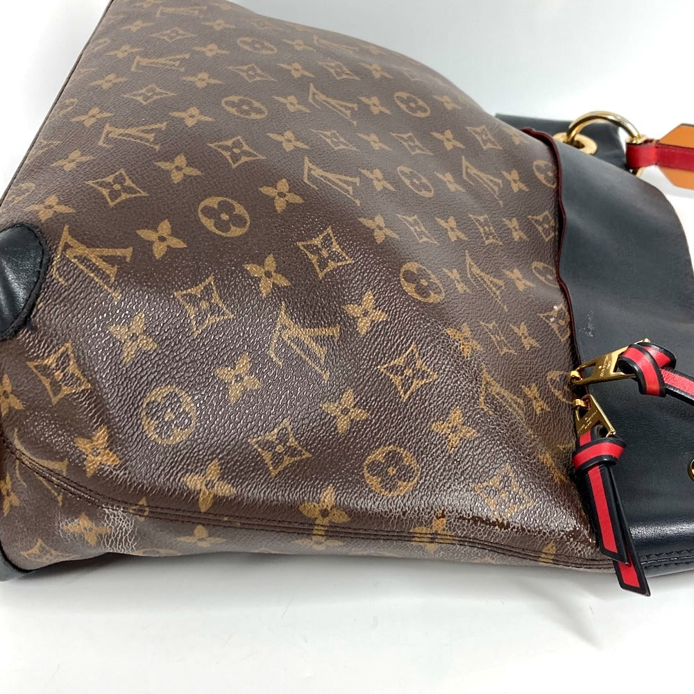 Louis vuitton m43154 monogram tuileries hobo beg bahu tote beg bahu beg monogram kanvas wanita noir coklat