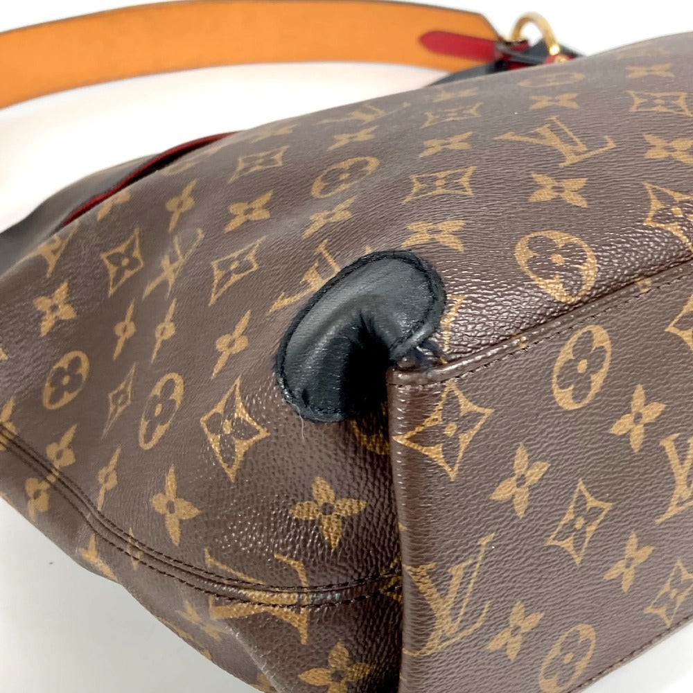 Louis vuitton m43154 monogram tuileries hobo beg bahu tote beg bahu beg monogram kanvas wanita noir coklat