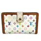 LOUIS VUITTON M92987 Monogram Multicolor Portefeuille Viennois Clasp Bifold Wallet Monogram Multicolor Canvas Women's Bronze White