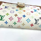LOUIS VUITTON M92987 Monogram Multicolor Portefeuille Viennois Clasp Bifold Wallet Monogram Multicolor Canvas Women's Bronze White