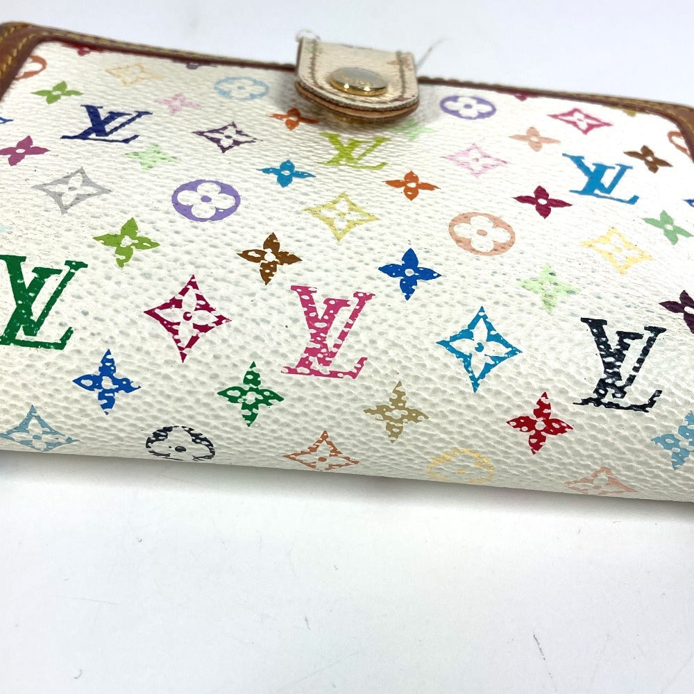 LOUIS VUITTON M92987 Monogram Multicolor Portefeuille Viennois Clasp Bifold Wallet Monogram Multicolor Canvas Women's Bronze White