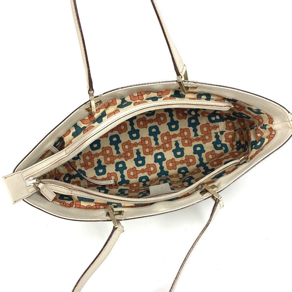 GUCCI 145993 GG Guccisima Logo Bag Tote Bag Shoulder Bag Shima Leather Unisex Off-White