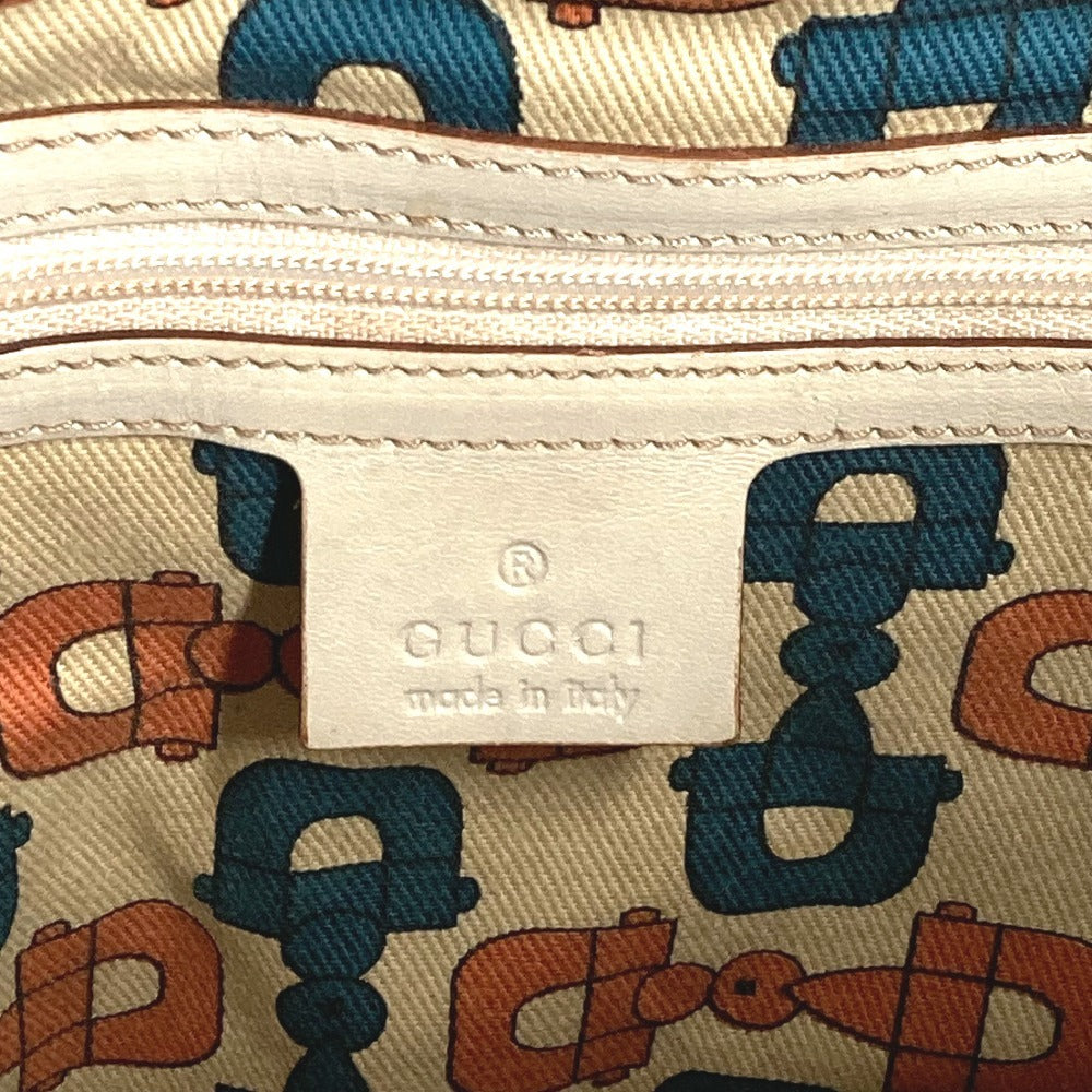 GUCCI 145993 GG Guccisima Logo Bag Tote Bag Shoulder Bag Shima Leather Unisex Off-White