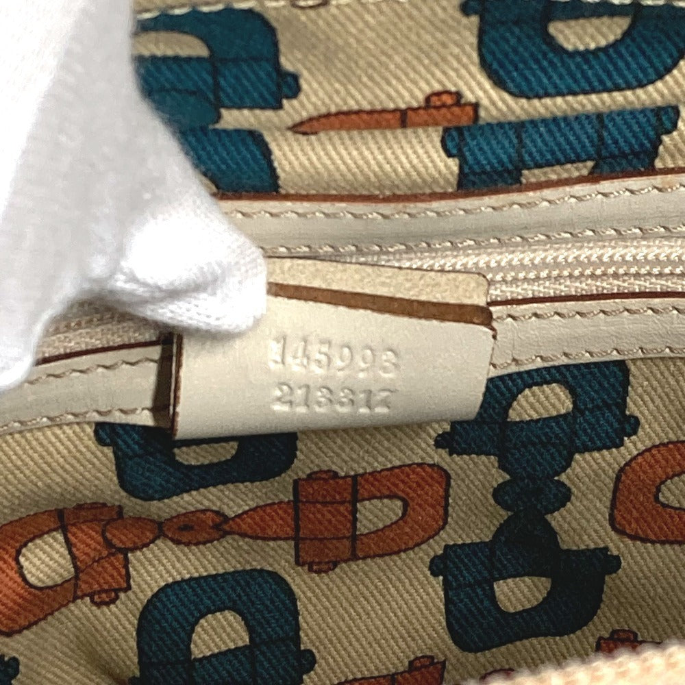 GUCCI 145993 GG Guccisima Logo Bag Tote Bag Shoulder Bag Shima Leather Unisex Off-White