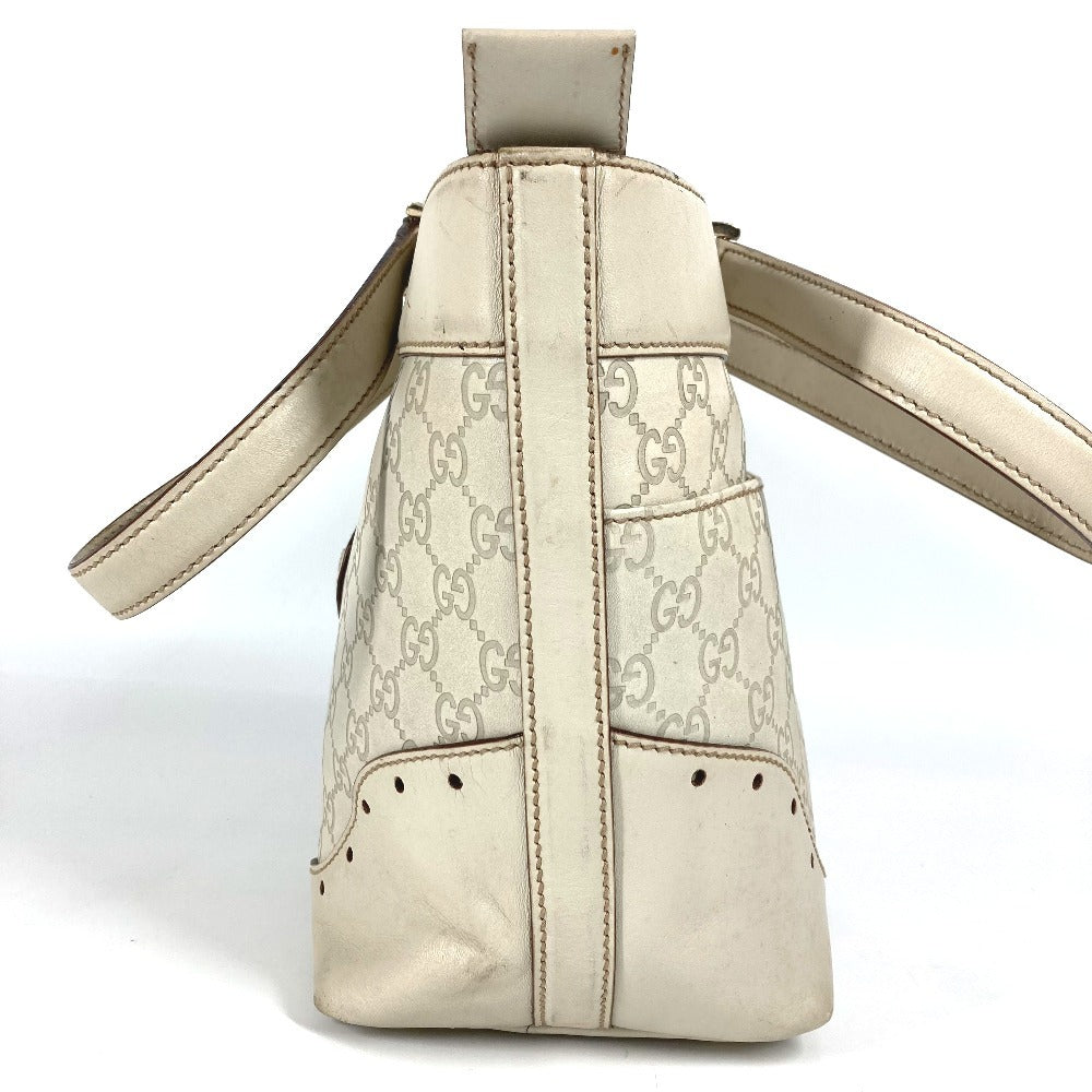 GUCCI 145993 GG Guccisima Logo Bag Tote Bag Shoulder Bag Shima Leather Unisex Off-White