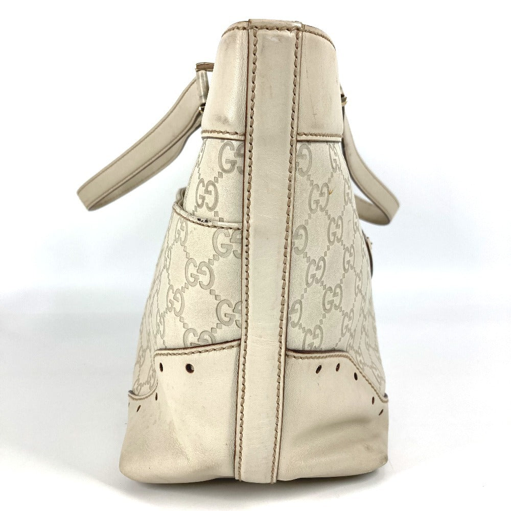 GUCCI 145993 GG Guccisima Logo Bag Tote Bag Shoulder Bag Shima Leather Unisex Off-White
