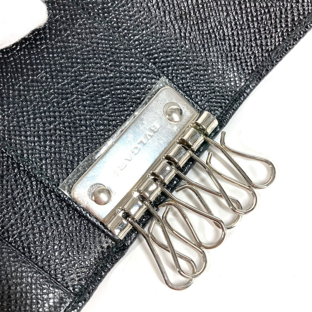 BVLGARI 6連 ロゴ 6P 鍵 ブルガリブルガリ ロゴ キーケース レザー ユニセックス ブラック