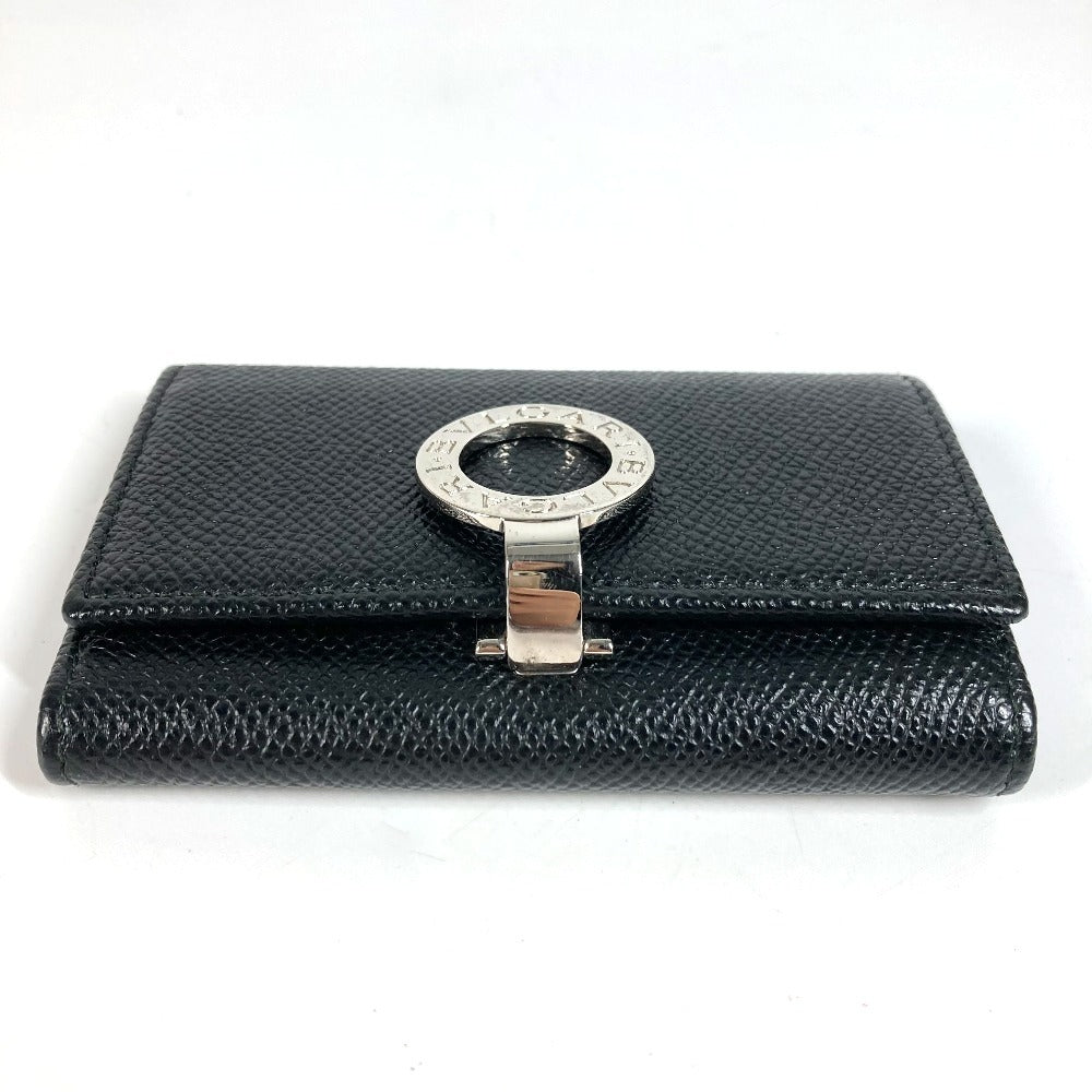 BVLGARI 6-ring logo key case, 6-piece set, BVLGARI logo, leather, unisex, black