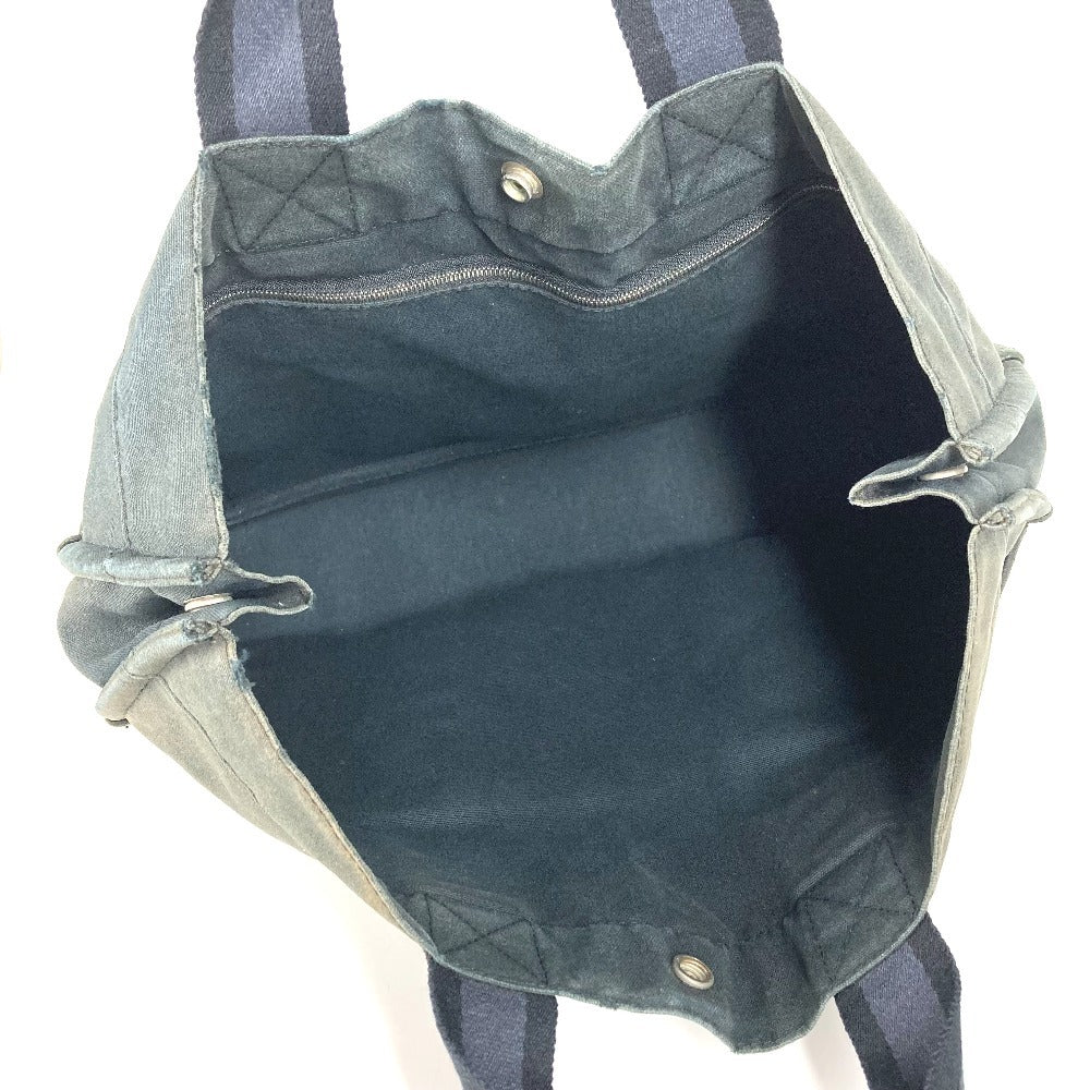 HERMES ハーフレザー 革 フールトゥMM フールトゥ MM カバン トートバッグ ハンドバッグ レザー/キャンバス ユニセックス ブラック
