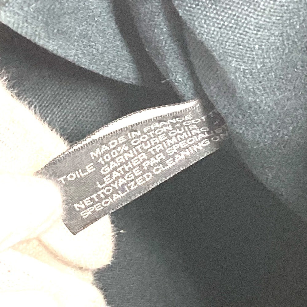 HERMES ハーフレザー 革 フールトゥMM フールトゥ MM カバン トートバッグ ハンドバッグ レザー/キャンバス ユニセックス ブラック