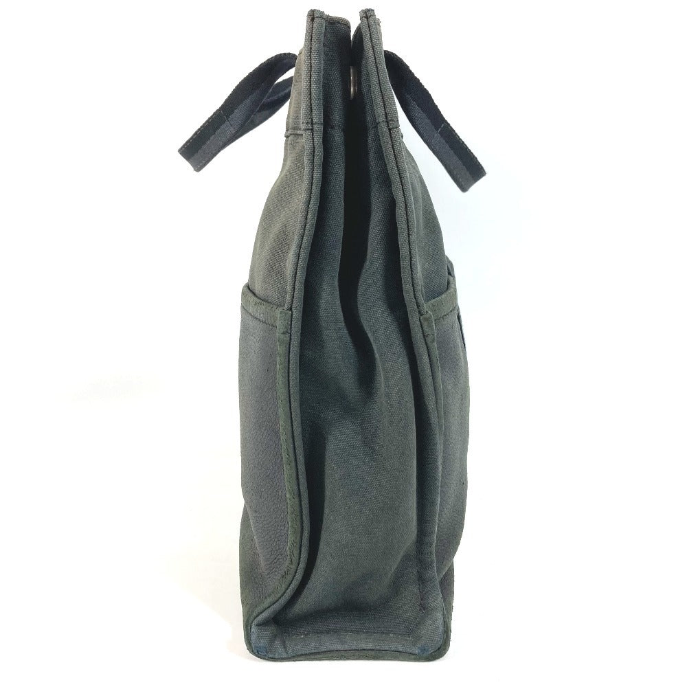 HERMES ハーフレザー 革 フールトゥMM フールトゥ MM カバン トートバッグ ハンドバッグ レザー/キャンバス ユニセックス ブラック