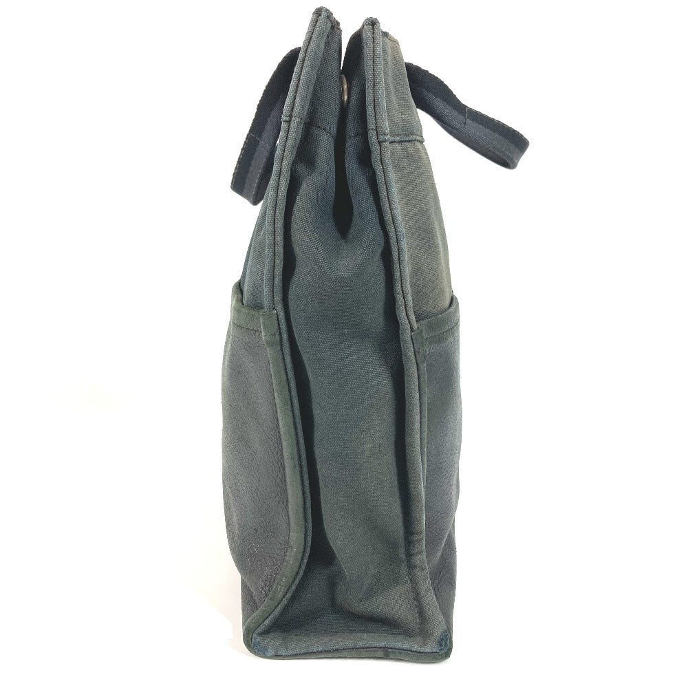 HERMES ハーフレザー 革 フールトゥMM フールトゥ MM カバン トートバッグ ハンドバッグ レザー/キャンバス ユニセックス ブラック