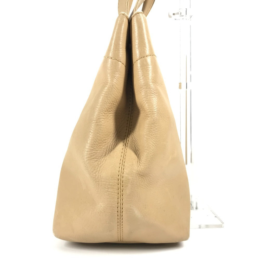 CHANEL ターンロック CC ココマーク カバン トートバッグ ハンドバッグ レザー レディース ベージュ