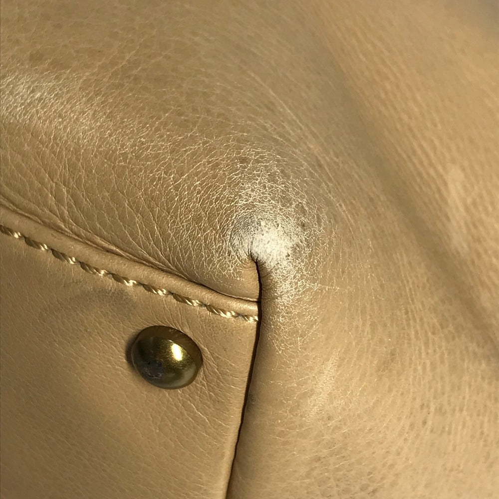 CHANEL ターンロック CC ココマーク カバン トートバッグ ハンドバッグ レザー レディース ベージュ