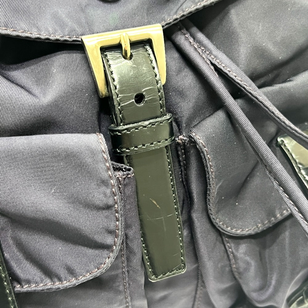 PRADA B6677 VELA トライアングルロゴ 三角ロゴ プレート カバン バックパック リュックサック ナイロン ユニセックス PRUGNA パープル系