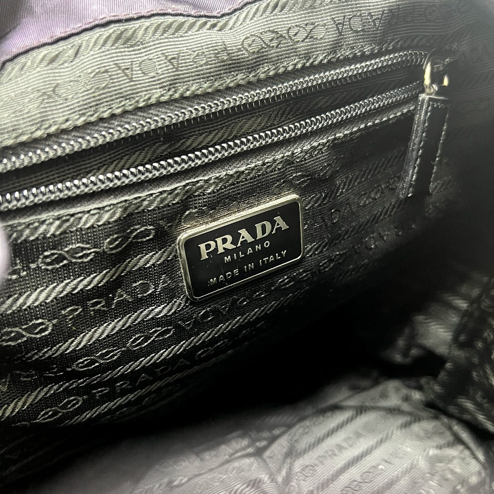 PRADA B6677 VELA トライアングルロゴ 三角ロゴ プレート カバン バックパック リュックサック ナイロン ユニセックス PRUGNA パープル系