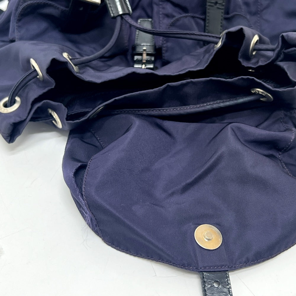 PRADA B6677 VELA トライアングルロゴ 三角ロゴ プレート カバン バックパック リュックサック ナイロン ユニセックス PRUGNA パープル系