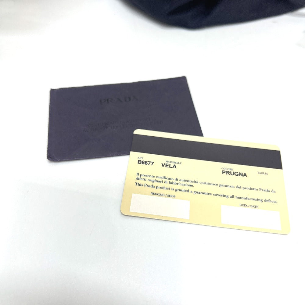 PRADA B6677 VELA トライアングルロゴ 三角ロゴ プレート カバン バックパック リュックサック ナイロン ユニセックス PRUGNA パープル系