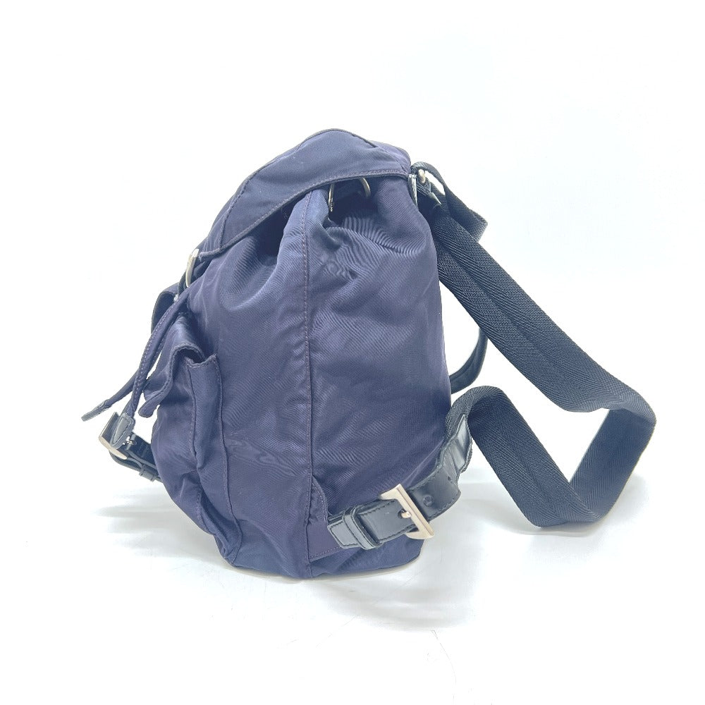 PRADA B6677 VELA トライアングルロゴ 三角ロゴ プレート カバン バックパック リュックサック ナイロン ユニセックス PRUGNA パープル系