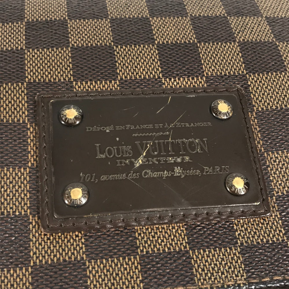 LOUIS VUITTON N51211 ダミエ ブルックリンMM ブルックリン MM 斜め掛け フラップ メッセンジャーバッグ ショルダーバッグ ダミエキャンバス ユニセックス エベヌ ブラウン