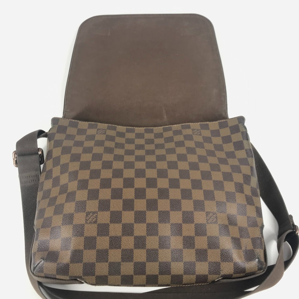 LOUIS VUITTON N51211 ダミエ ブルックリンMM ブルックリン MM 斜め掛け フラップ メッセンジャーバッグ ショルダーバッグ ダミエキャンバス ユニセックス エベヌ ブラウン