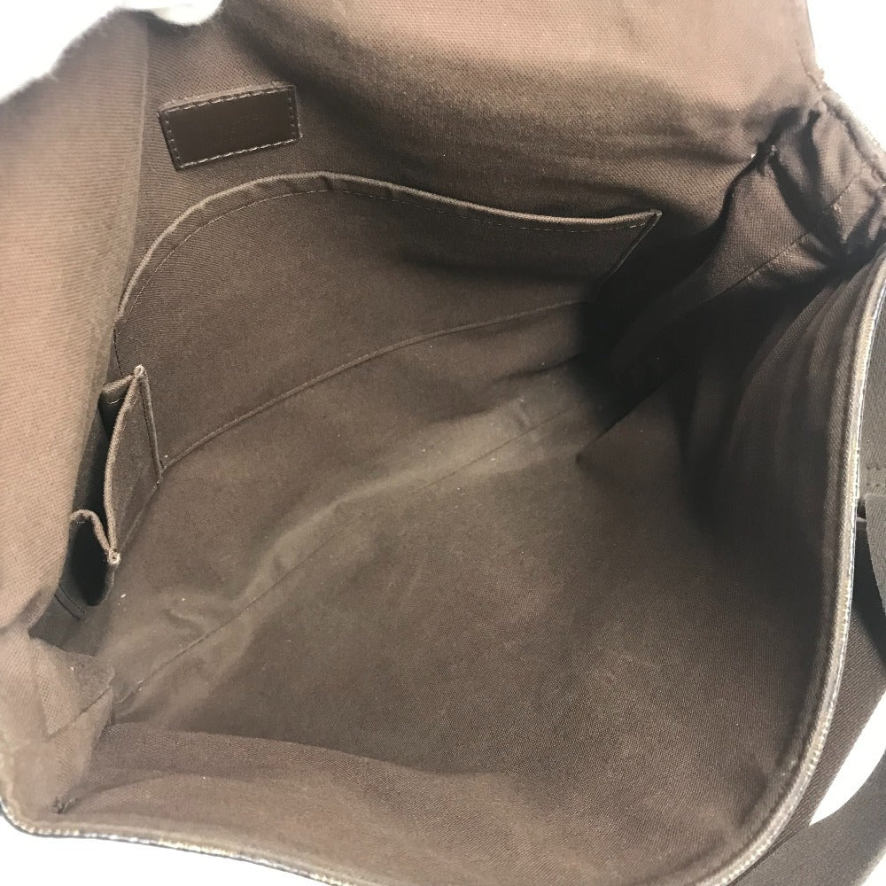 LOUIS VUITTON N51211 ダミエ ブルックリンMM ブルックリン MM 斜め掛け フラップ メッセンジャーバッグ ショルダーバッグ ダミエキャンバス ユニセックス エベヌ ブラウン