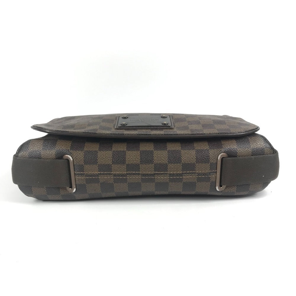 LOUIS VUITTON N51211 ダミエ ブルックリンMM ブルックリン MM 斜め掛け フラップ メッセンジャーバッグ ショルダーバッグ ダミエキャンバス ユニセックス エベヌ ブラウン