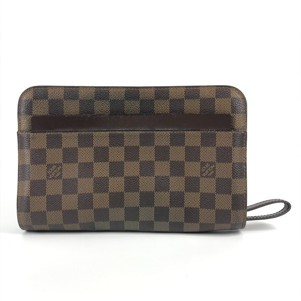 LOUIS VUITTON N51993 ダミエ サンルイ クラッチバッグ カバン ポーチ ストラップ付 セカンドバッグ ダミエキャンバス ユニセックス エベヌ ブラウン