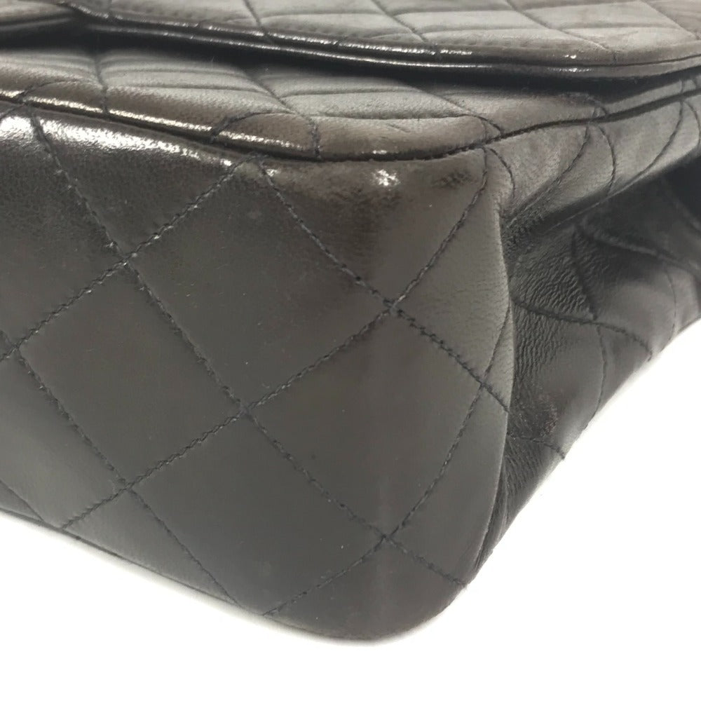 CHANEL マトラッセ キルティング 親子バッグ CC ココマーク ロゴ カバン トートバッグ フラップ カラビナ ハンドバッグ ラムスキン レディース ブラック