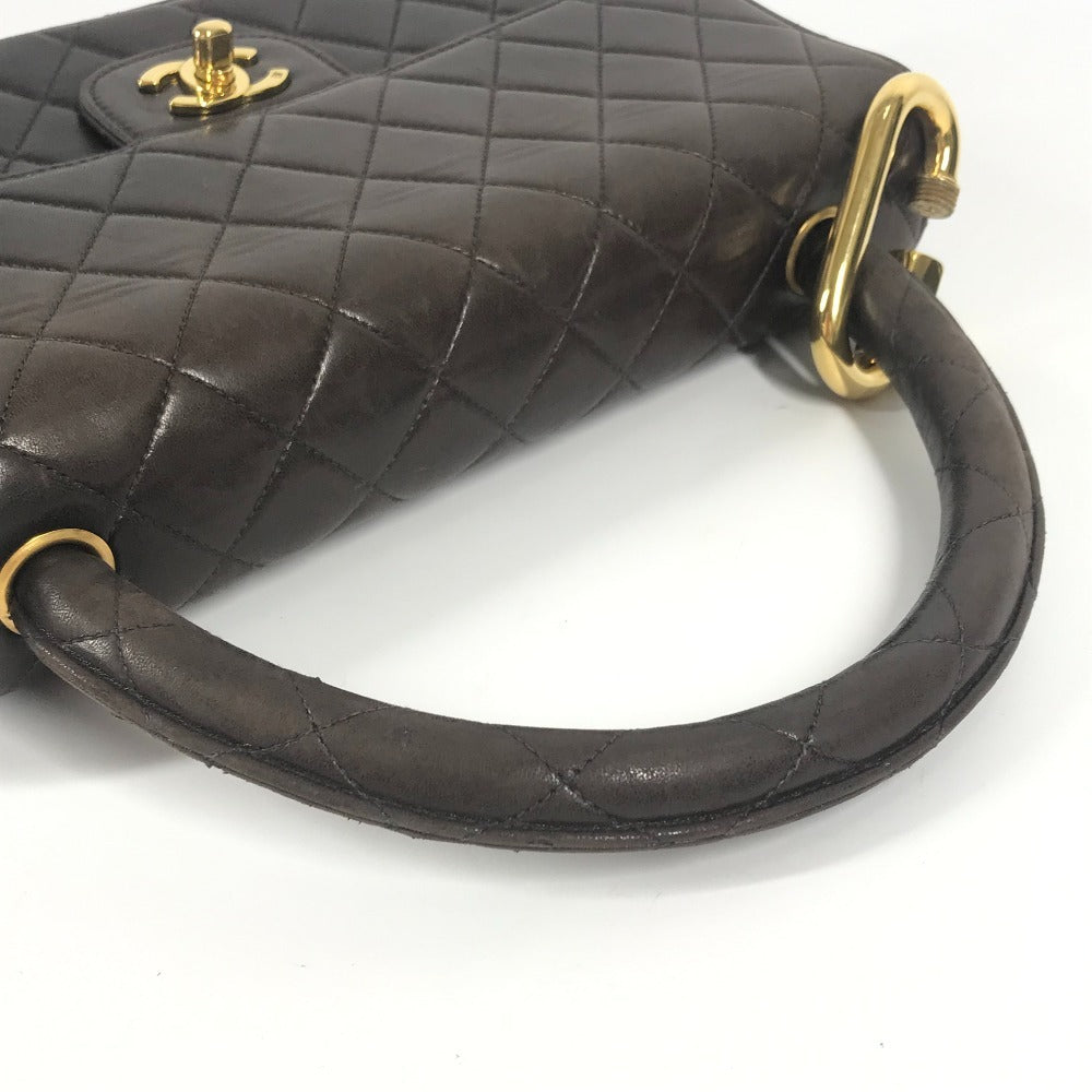 CHANEL マトラッセ キルティング 親子バッグ CC ココマーク ロゴ カバン トートバッグ フラップ カラビナ ハンドバッグ ラムスキン レディース ブラック