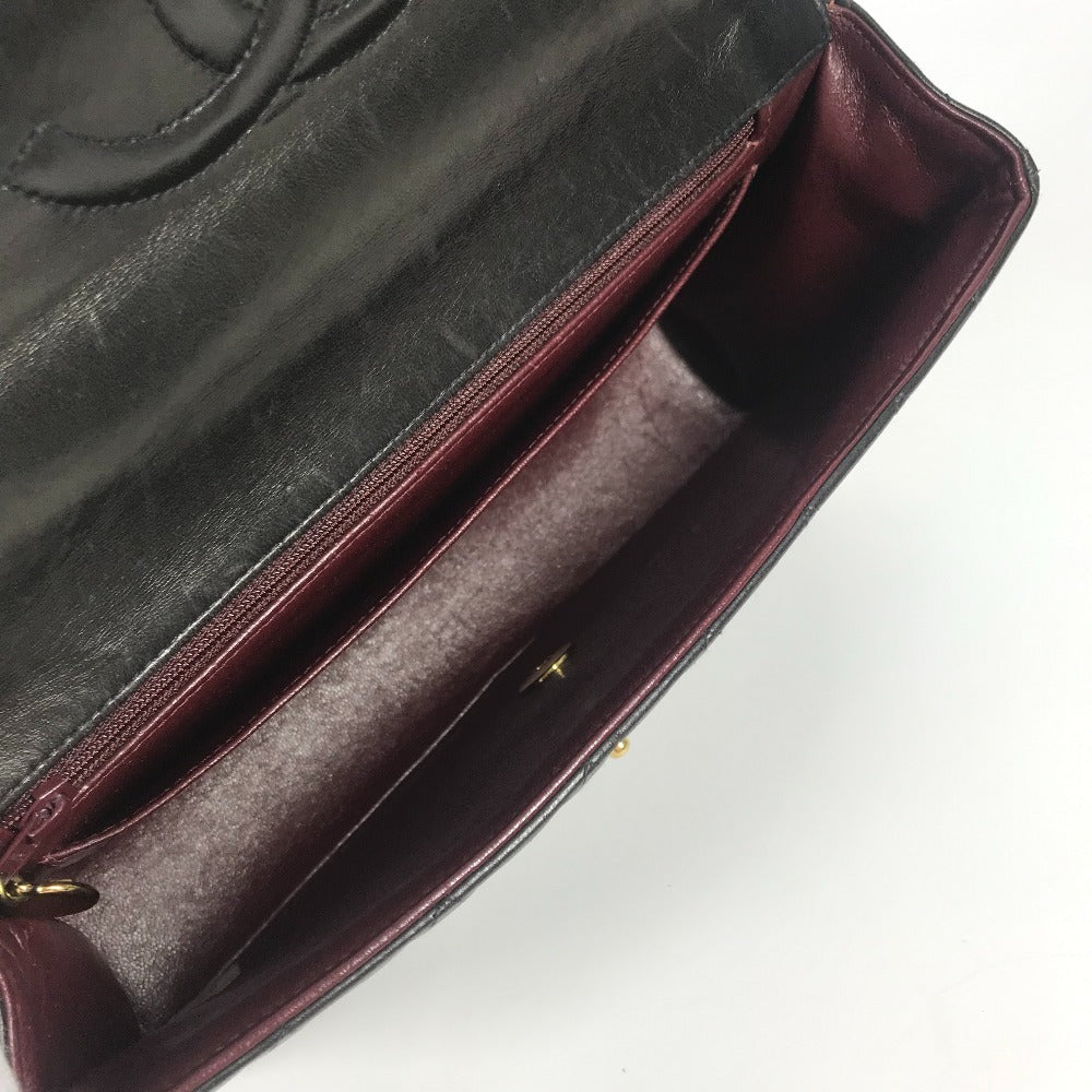 CHANEL マトラッセ キルティング 親子バッグ CC ココマーク ロゴ カバン トートバッグ フラップ カラビナ ハンドバッグ ラムスキン レディース ブラック