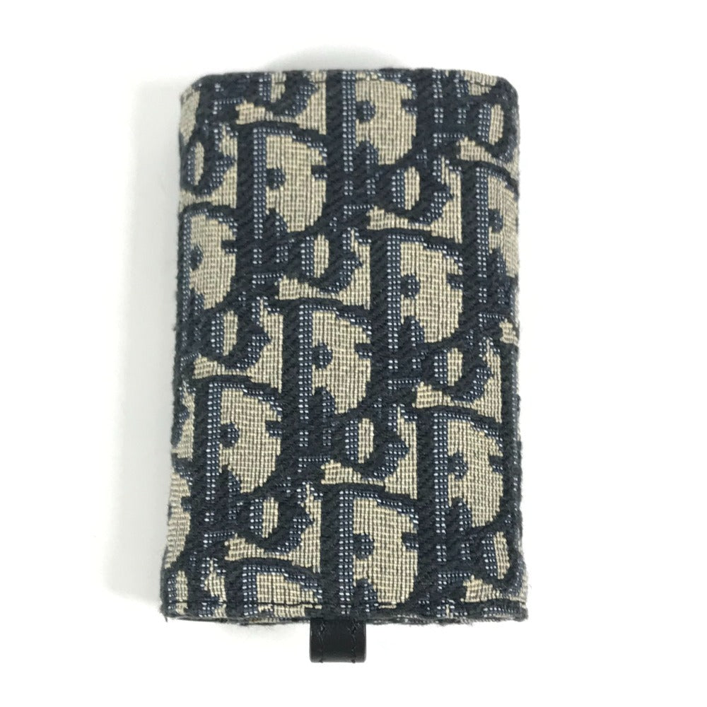 Dior ロゴ オブリーク 6連 6P 鍵 キーケース キャンバス ユニセックス ネイビー