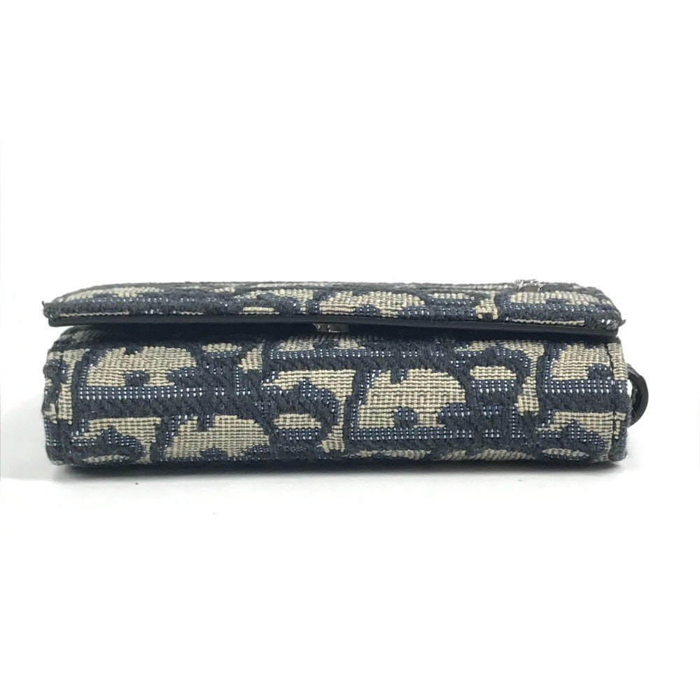 Dior ロゴ オブリーク 6連 6P 鍵 キーケース キャンバス ユニセックス ネイビー