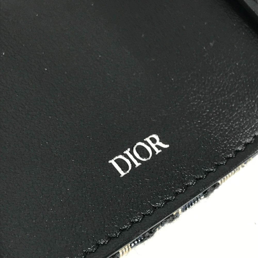 Dior ロゴ オブリーク 6連 6P 鍵 キーケース キャンバス ユニセックス ネイビー