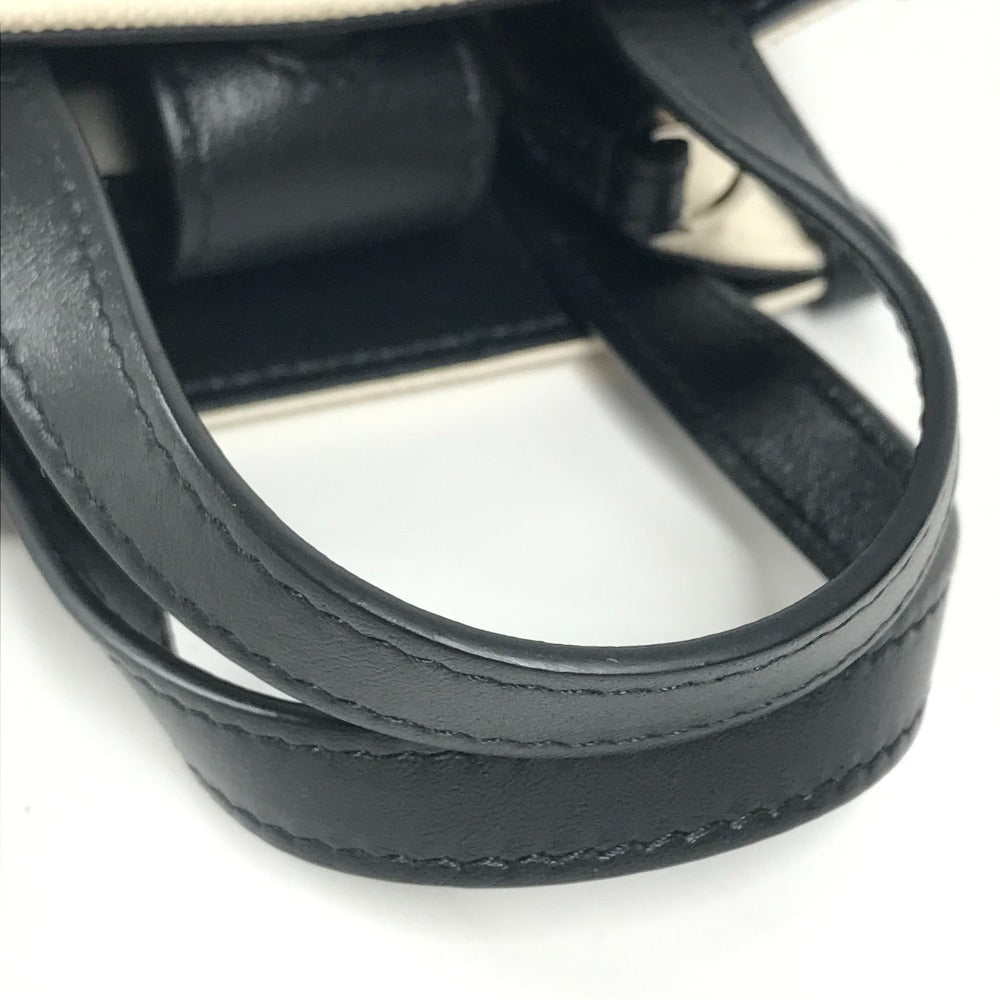 JIMMY CHOO スタッズ MINI N/S TOTE CZM ミニ N/S ロゴ カバン トートバッグ バイカラー ハンドバッグ レザー/キャンバス ユニセックス ブラック