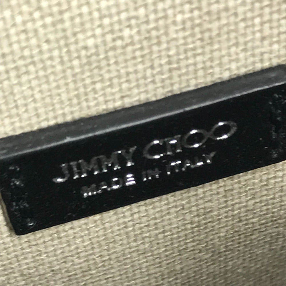 JIMMY CHOO スタッズ MINI N/S TOTE CZM ミニ N/S ロゴ カバン トートバッグ バイカラー ハンドバッグ レザー/キャンバス ユニセックス ブラック